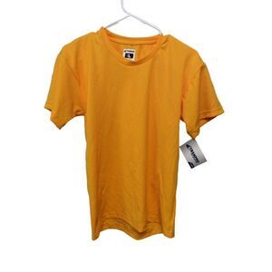 𝅺CHAMPRO Short Sleeve Top Large(10-12) Gold Polyester